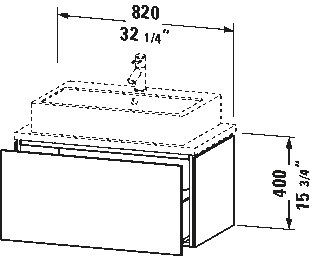 Console wastafelonderbouw hangend, LC5802