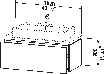 Mueble bajo lavabo para encimera, LC5804