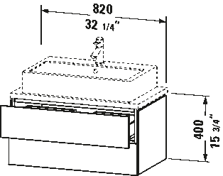 Console wastafelonderbouw hangend, LC5807