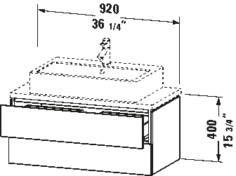 Mueble bajo lavabo para encimera, LC5808