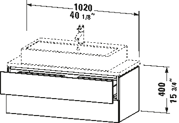 Console wastafelonderbouw hangend, LC5809