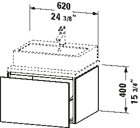 Console wastafelonderbouw hangend, LC5810