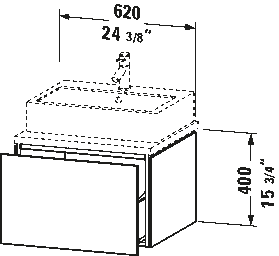 Konsolenwaschtischunterbau wandhängend, LC5810