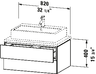 Mueble bajo lavabo para encimera, LC5817