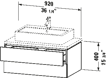 Mueble bajo lavabo para encimera, LC5818