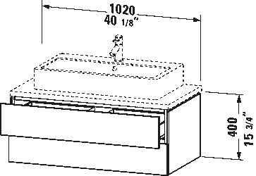 Console wastafelonderbouw hangend, LC5819