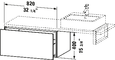 lågt underskåp för bänkskiva, LC5834