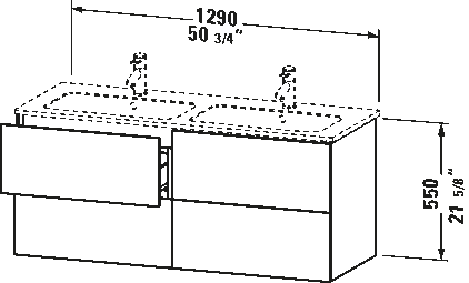 Underskåp väggmonterat, LC6259