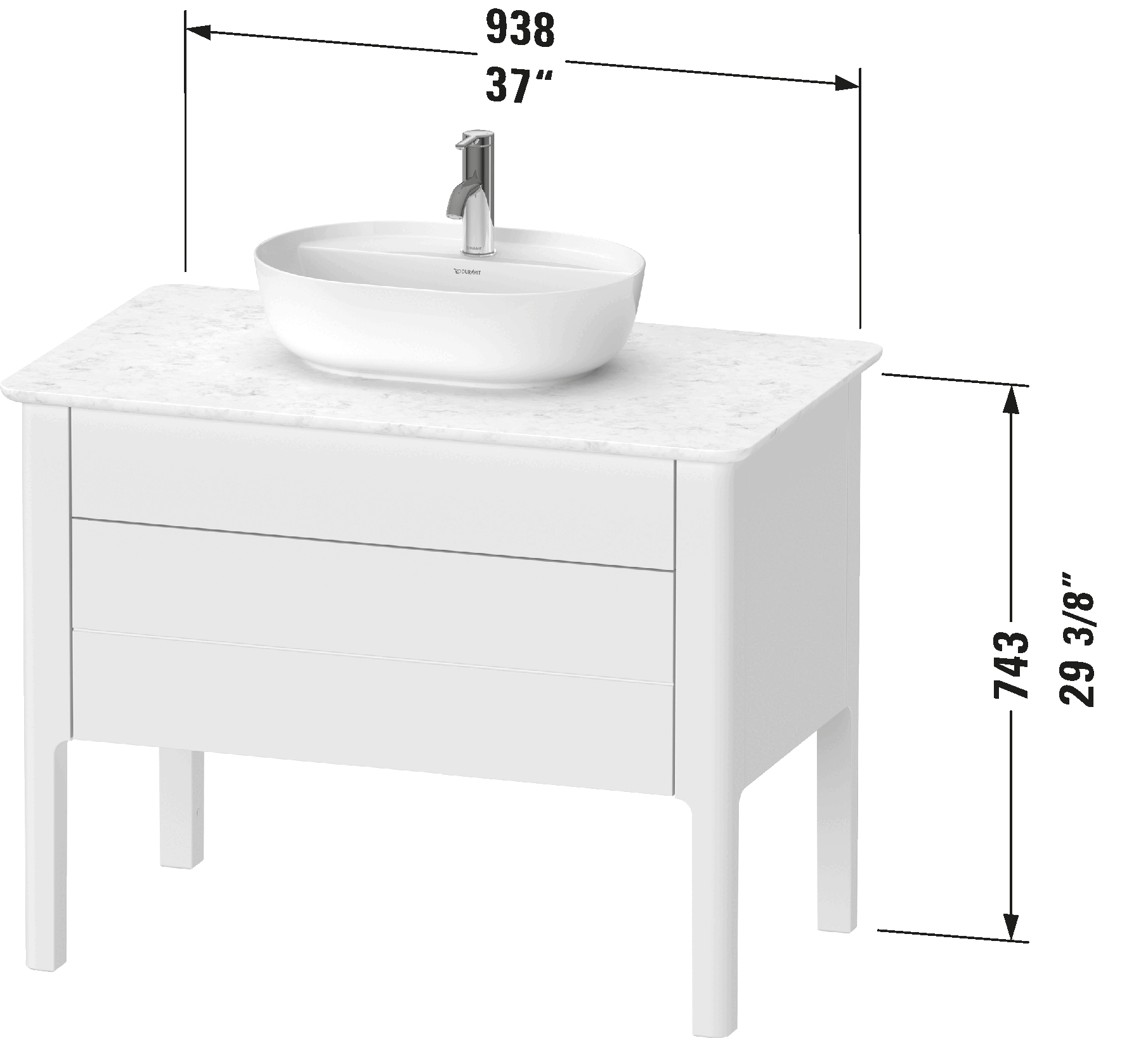 Console vanity unit floorstanding, LU9569
