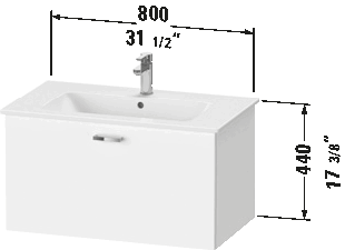Vægmonteret vaskeskab, XB6031