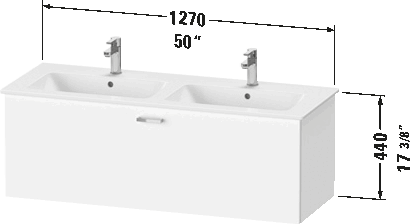 Vanity unit wall-mounted, XB6034