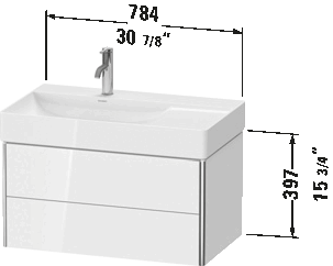 Duvara monteli lavabo masası, XS4168