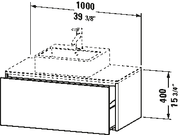 Mueble bajo lavabo para encimera, XS4901