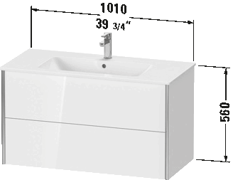 Vanity unit wall-mounted, XV4127