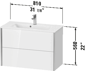 Vanity unit wall-mounted, XV4179