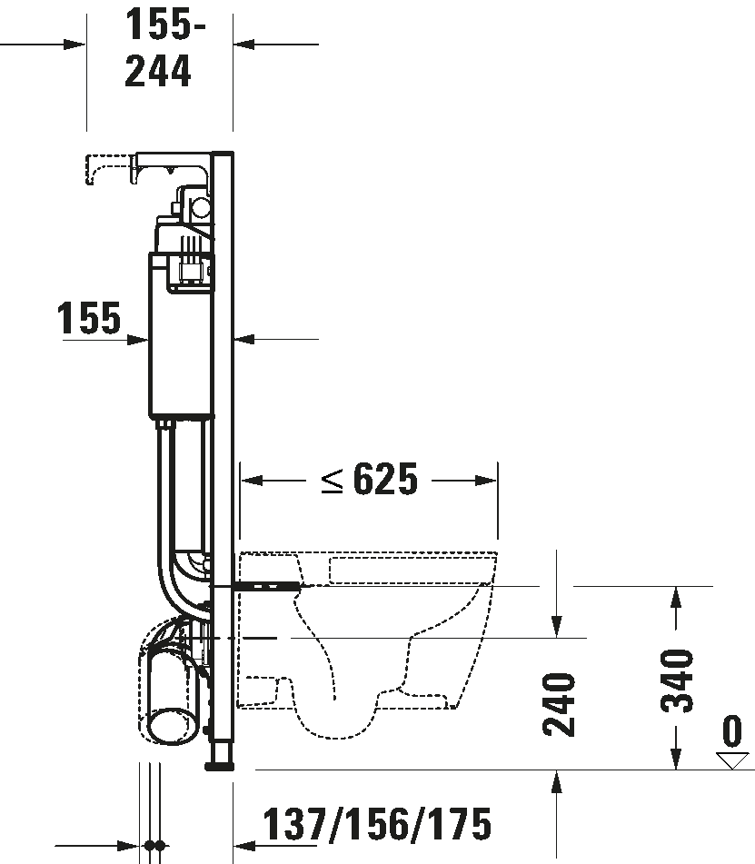Modulo di installazione per vaso, per pareti a secco Standard, WD1011