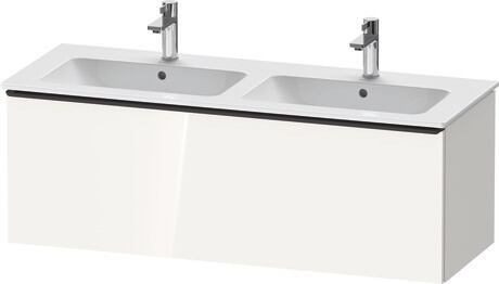 Vanity unit wall-mounted, DE42650BD220000 White High Gloss, Decor, Handle Diamond black