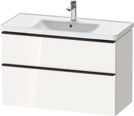 Furniture washbasin with vanity unit, DE012202222 White High Gloss, Decor