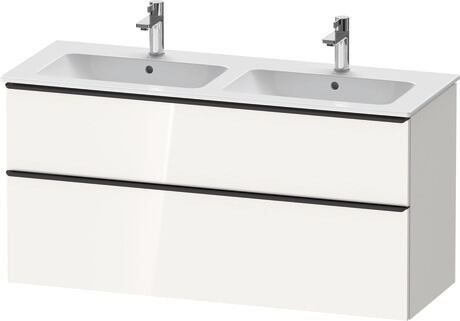 Vanity unit wall-mounted, DE43650BD220000 White High Gloss, Decor, Handle Diamond black