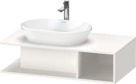 Mueble bajo lavabo para encimera, DE492902222 Blanco Brillante, Decoración