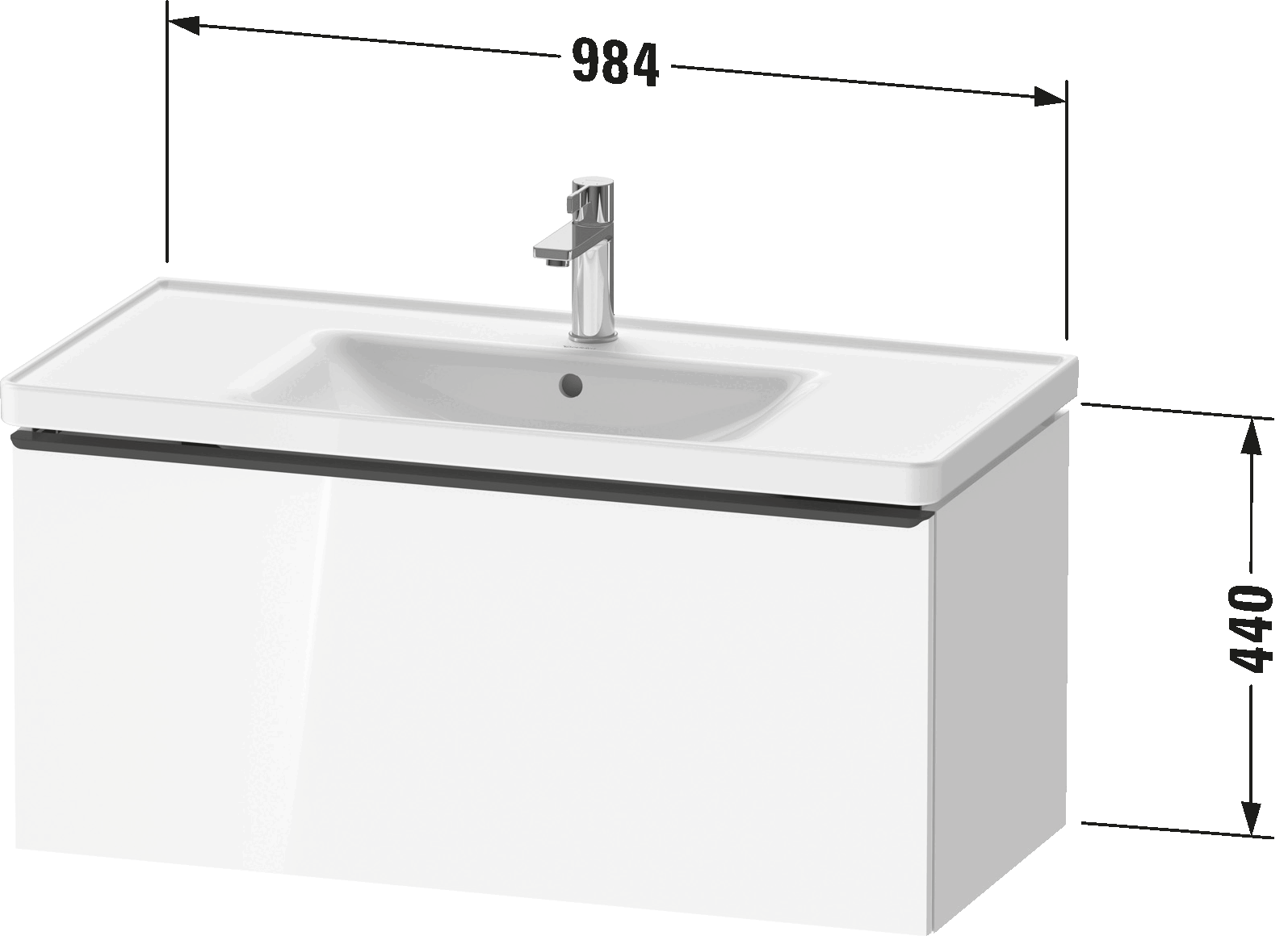 Vanity unit wall-mounted, DE4256