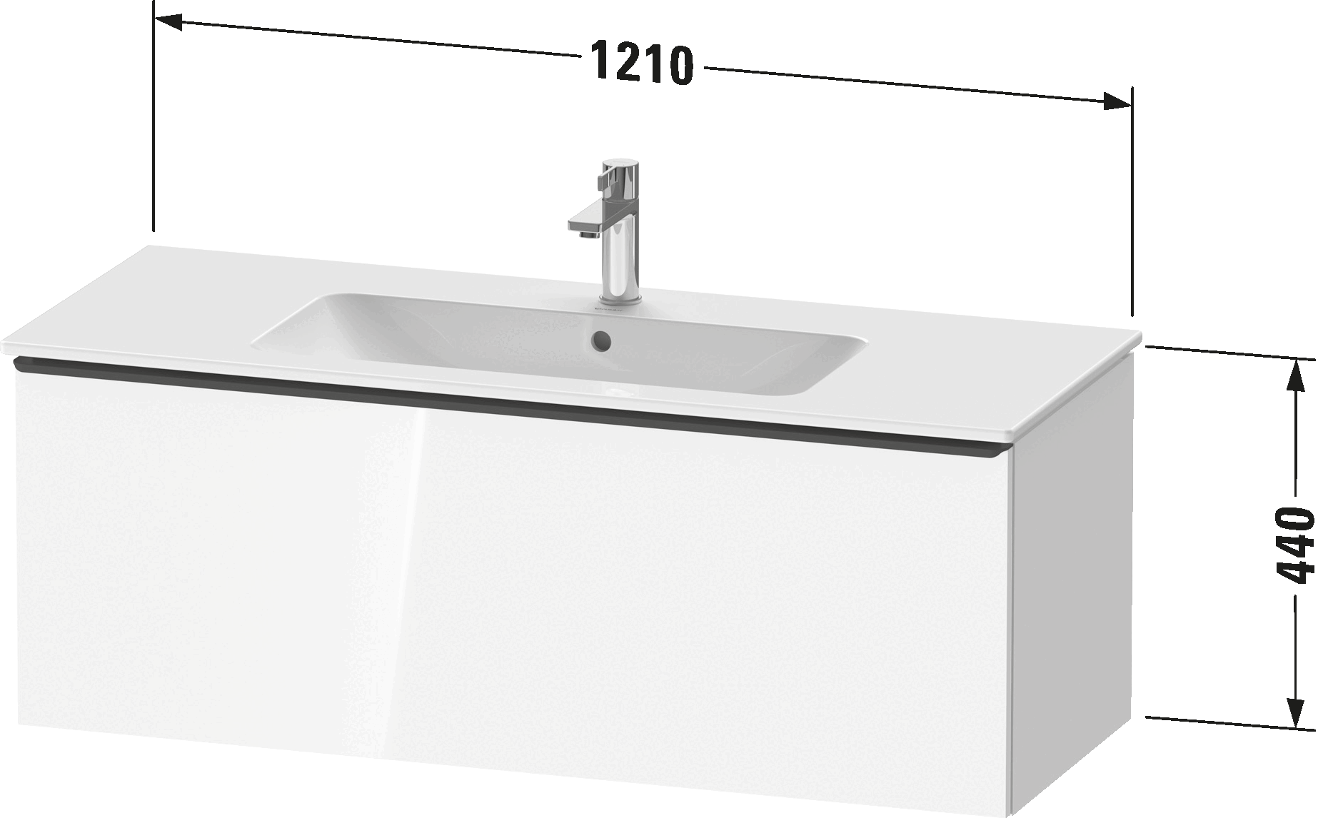 Vanity unit wall-mounted, DE4264