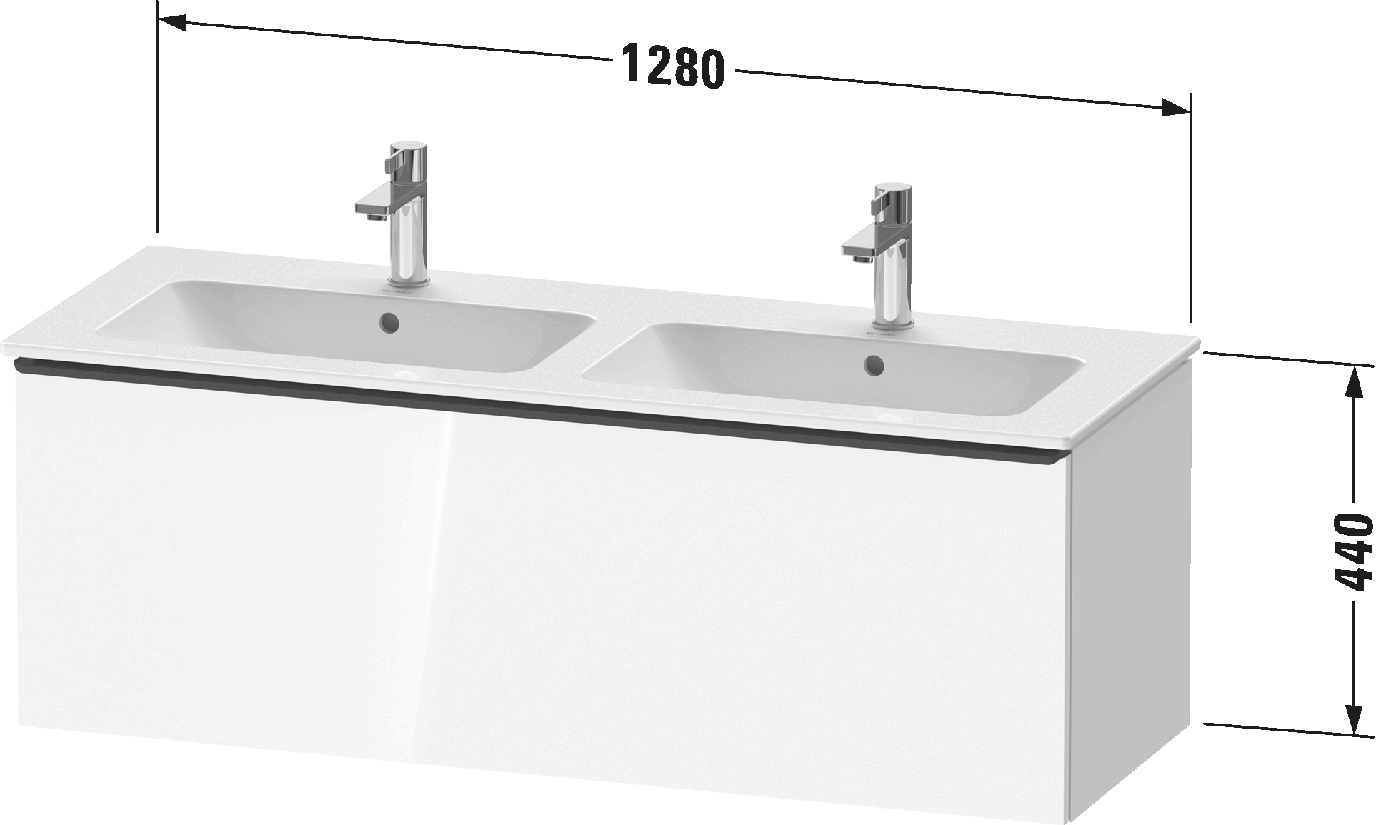 Vanity unit wall-mounted, DE4265