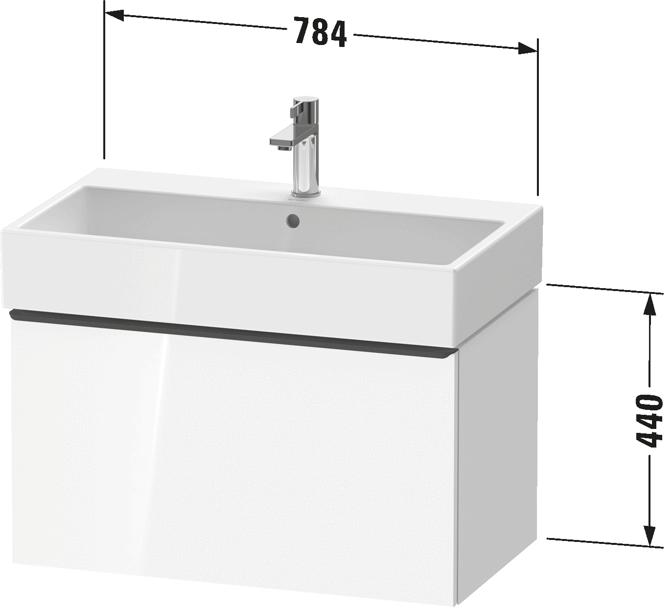 Vanity unit wall-mounted, DE4273