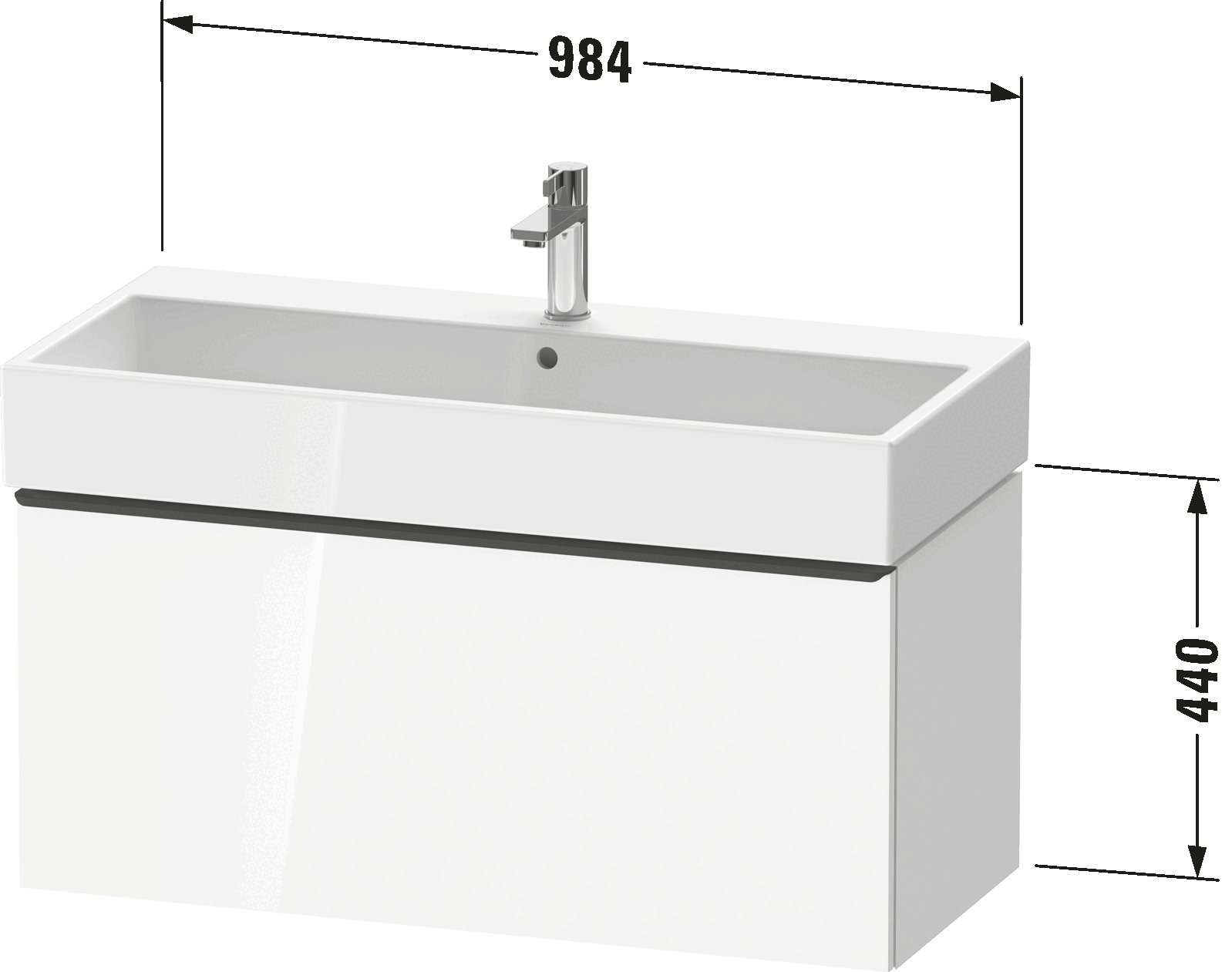 Vanity unit wall-mounted, DE4274