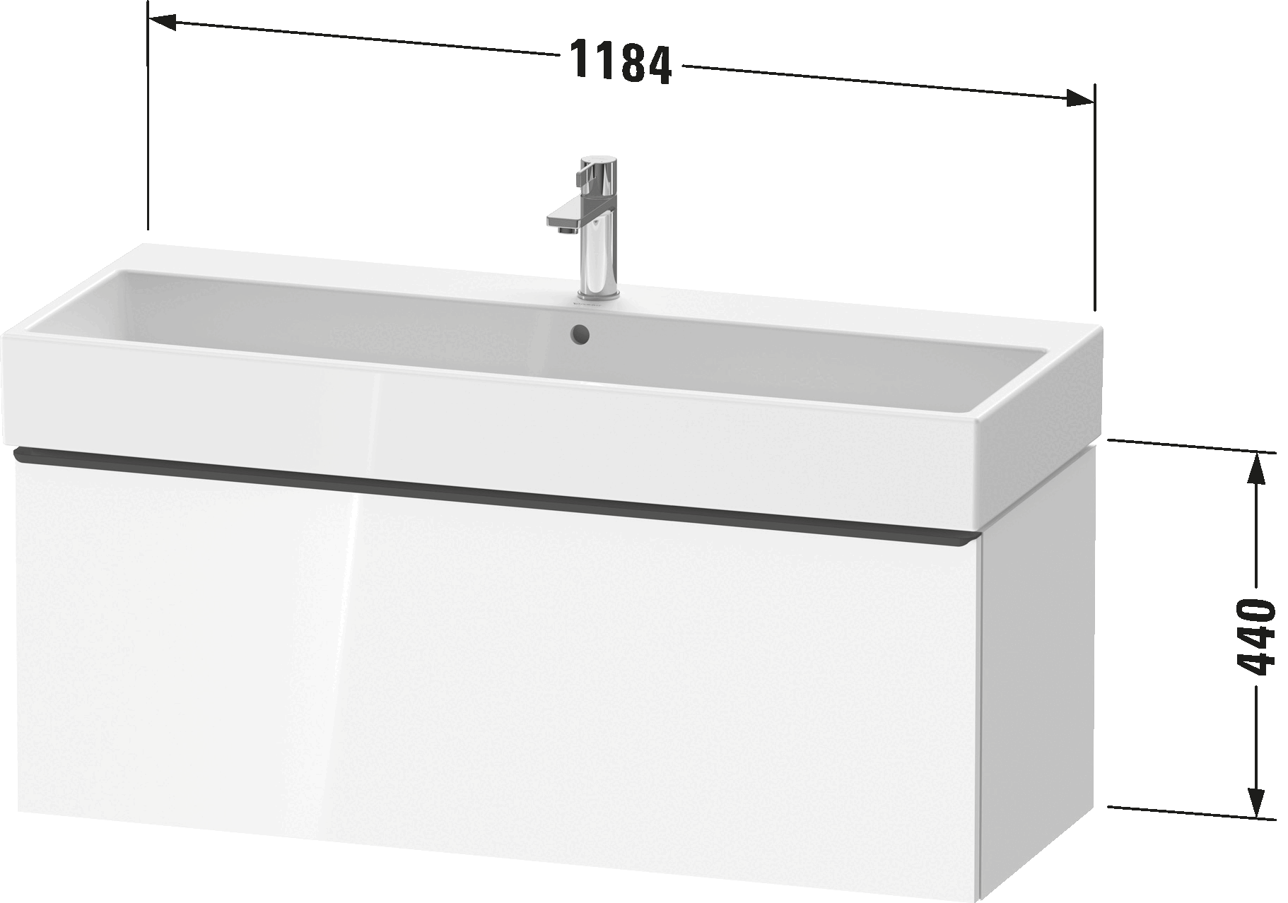 Vanity unit wall-mounted, DE4275