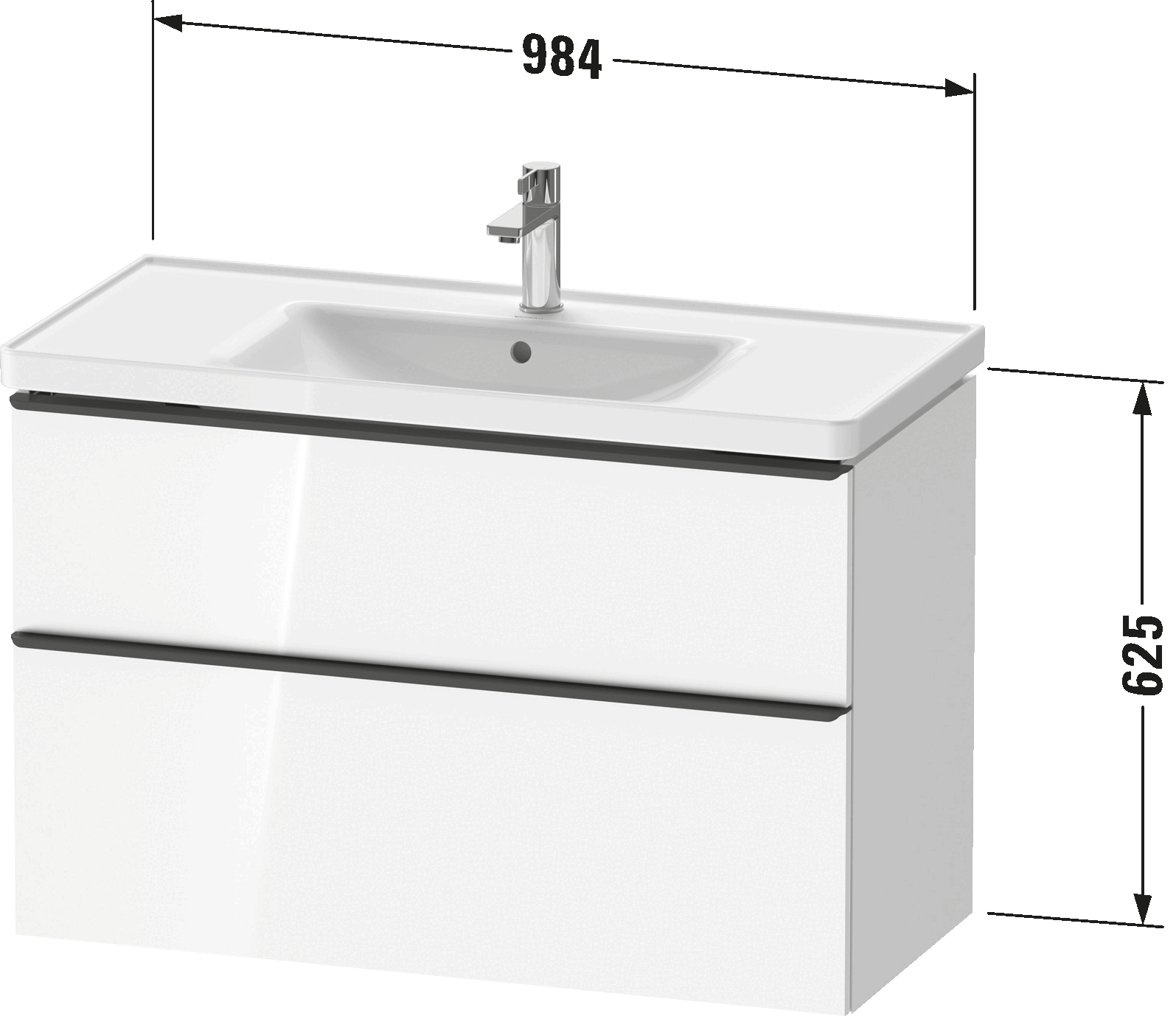 Vanity unit wall-mounted, DE4356