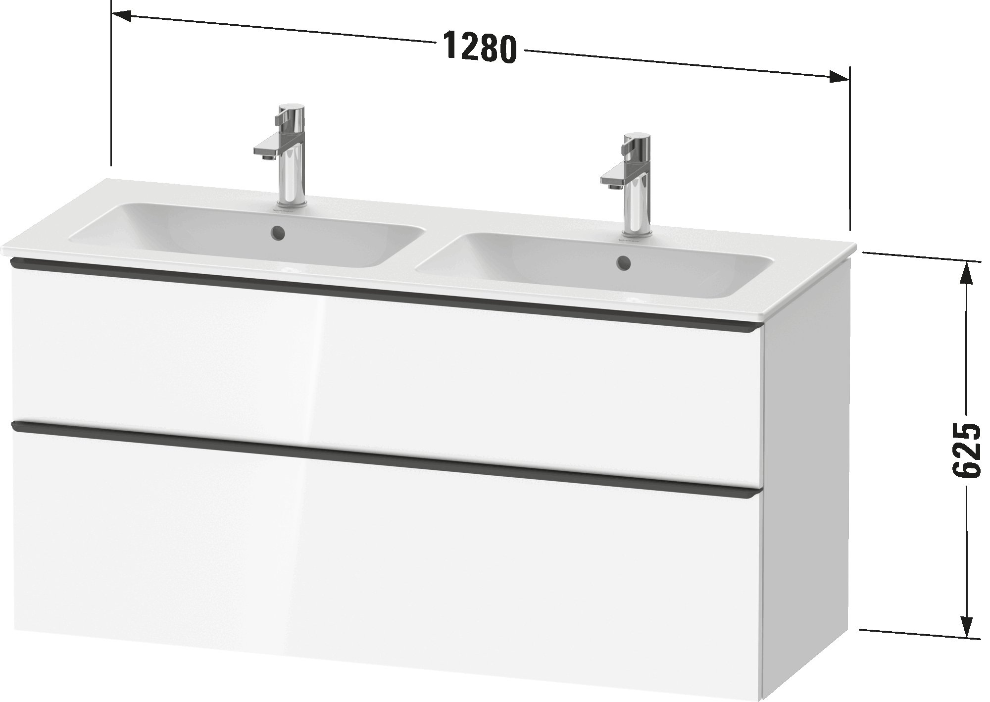 Vanity unit wall-mounted, DE4365