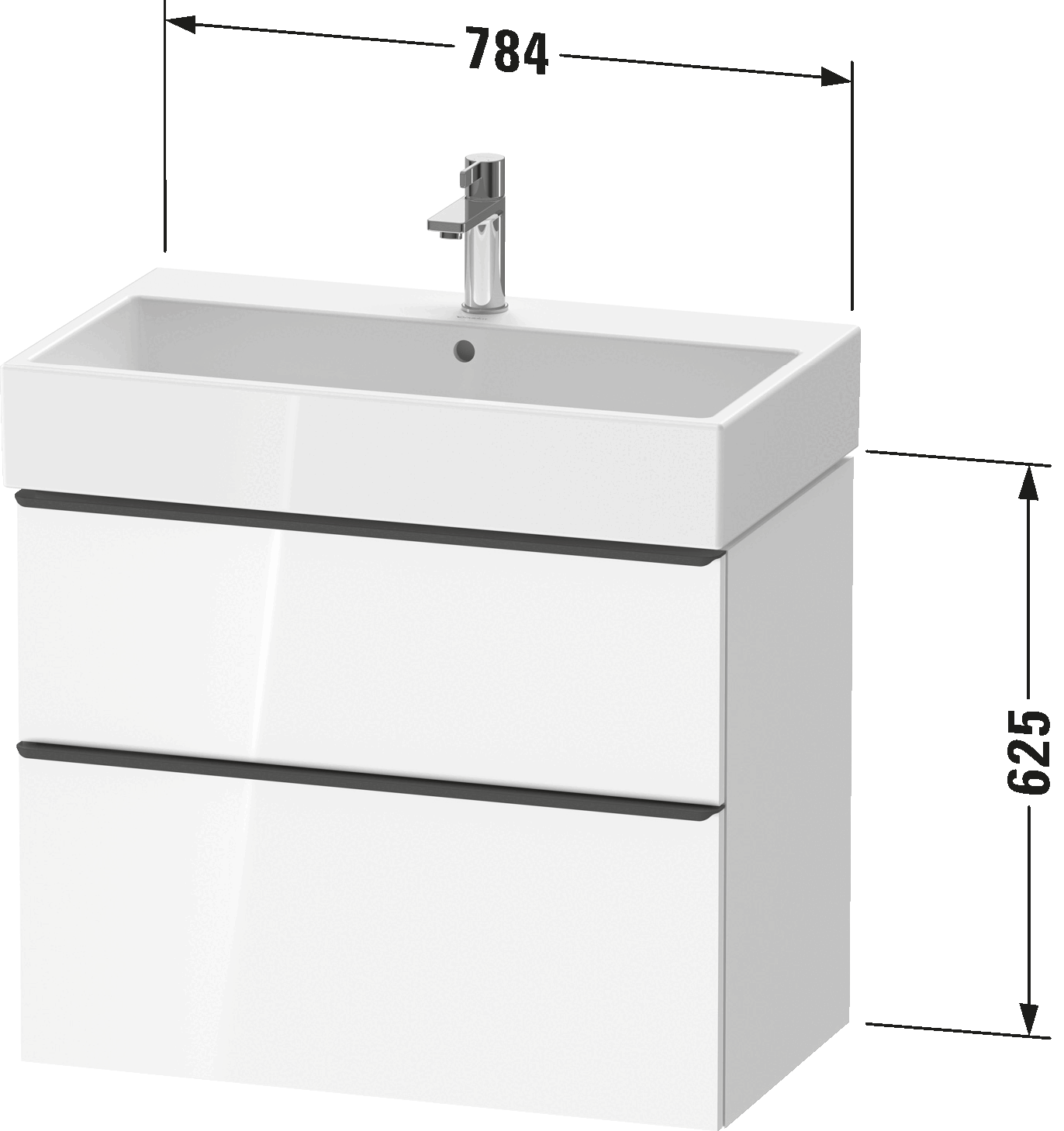 Vanity unit wall-mounted, DE4373