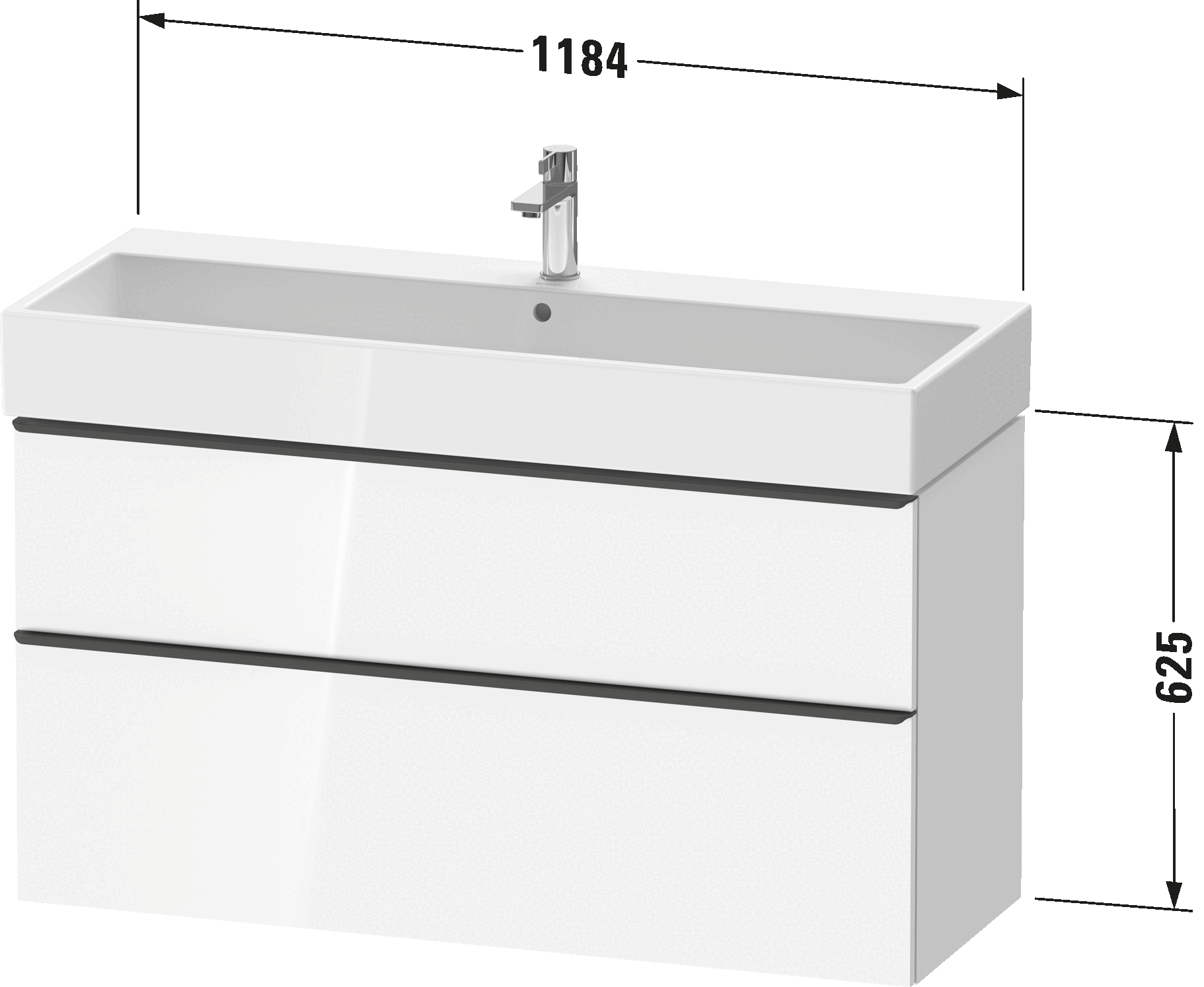 Vanity unit wall-mounted, DE4375