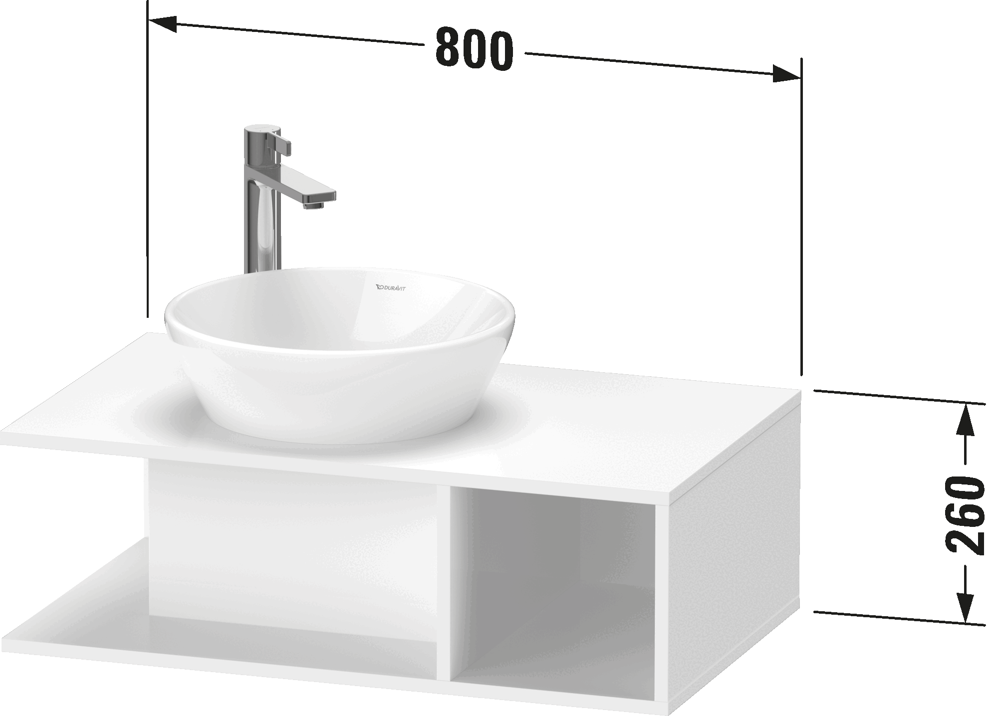 Console vanity unit wall-mounted, DE4918