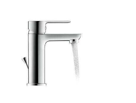 Single lever basin mixer M, A11020001010 Flow rate (3 bar): 5,5 l/min, with pop-up waste set