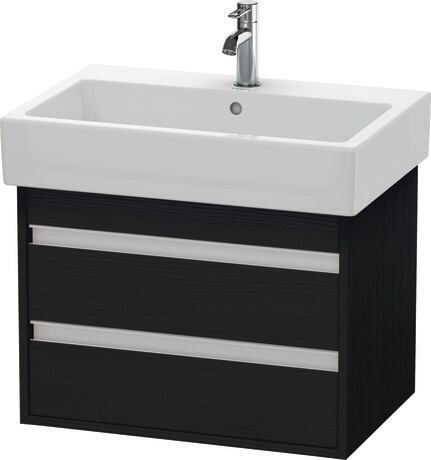 挂壁式浴柜, KT662401616 黑色橡木 哑光, 饰面