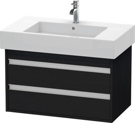 挂壁式浴柜, KT664001616 黑色橡木 哑光, 饰面