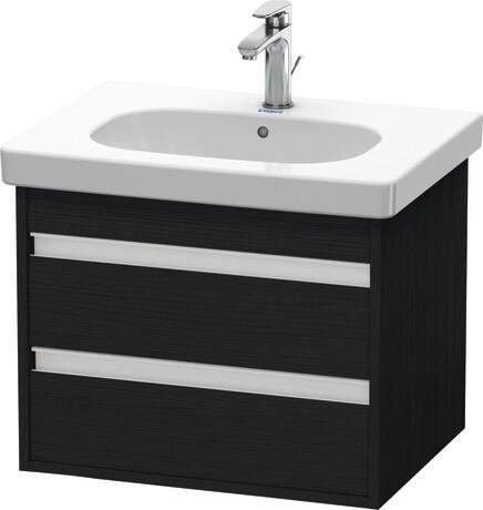 挂壁式浴柜, KT665001616 黑色橡木 哑光, 饰面