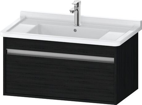挂壁式浴柜, KT666401616 黑色橡木 哑光, 饰面