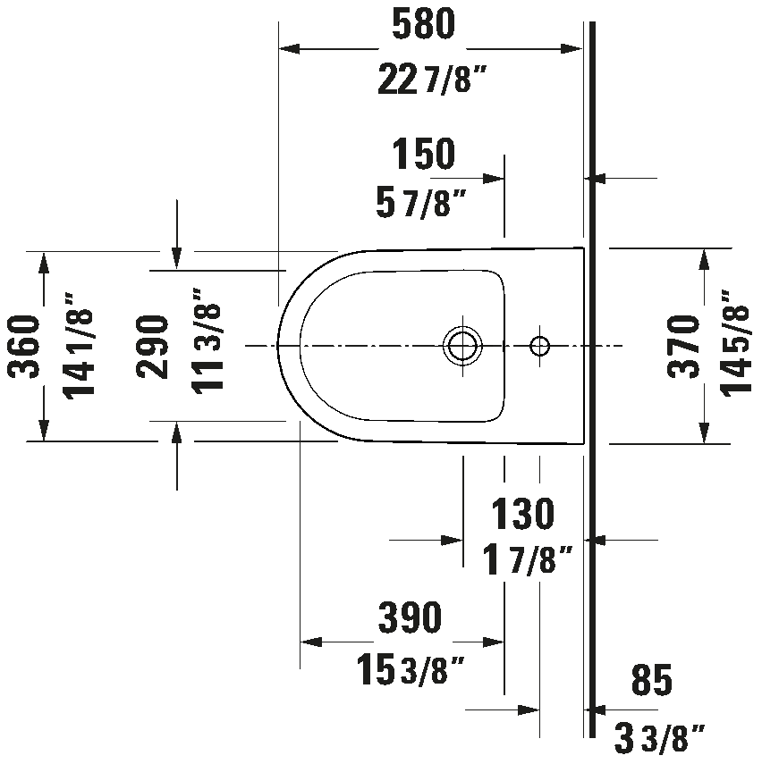 Floorstanding bidet, 229510