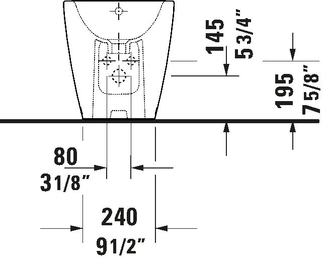 Bidé de pie, 229510