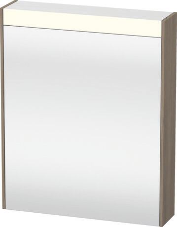 Mirror cabinet, BR7101L35350000 Oak terra, Hinge position: Left, Socket: Integrated, Number of sockets: 1, plug socket type: F, Energy class D