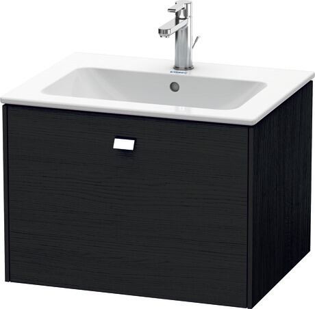 ארון אמבטיה תלוי על הקיר, BR400101016 אלון שחור מאט, עיצוב, ידית כרום