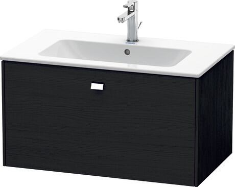 ארון אמבטיה תלוי על הקיר, BR400201016 אלון שחור מאט, עיצוב, ידית כרום