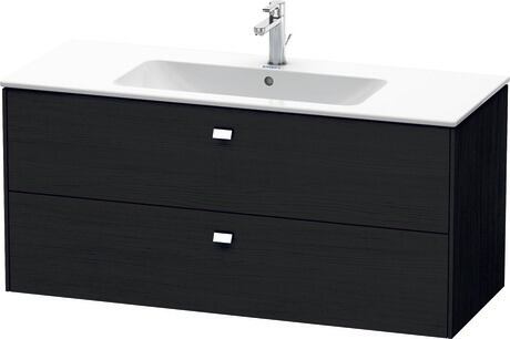 ארון אמבטיה תלוי על הקיר, BR410401016 אלון שחור מאט, עיצוב, ידית כרום
