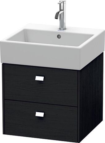 ארון אמבטיה תלוי על הקיר, BR415201016 אלון שחור מאט, עיצוב, ידית כרום