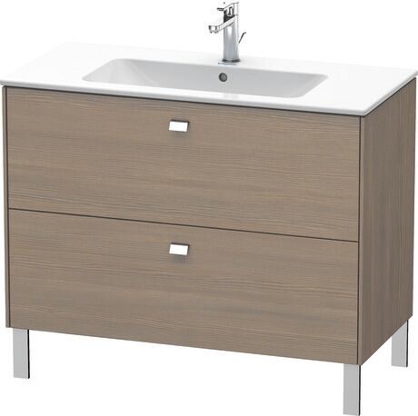 Vanity Cabinet, BR440301035 Oak Terra Matte, Decor, Handle Chrome