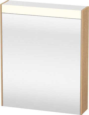 Mirror cabinet, BR7101L30300000 Natural oak, Hinge position: Left, Socket: Integrated, Number of sockets: 1, plug socket type: F, Energy class D