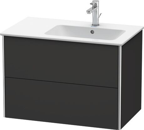 挂壁式浴柜, XS417708080 石墨黑色 深哑光色, 饰面
